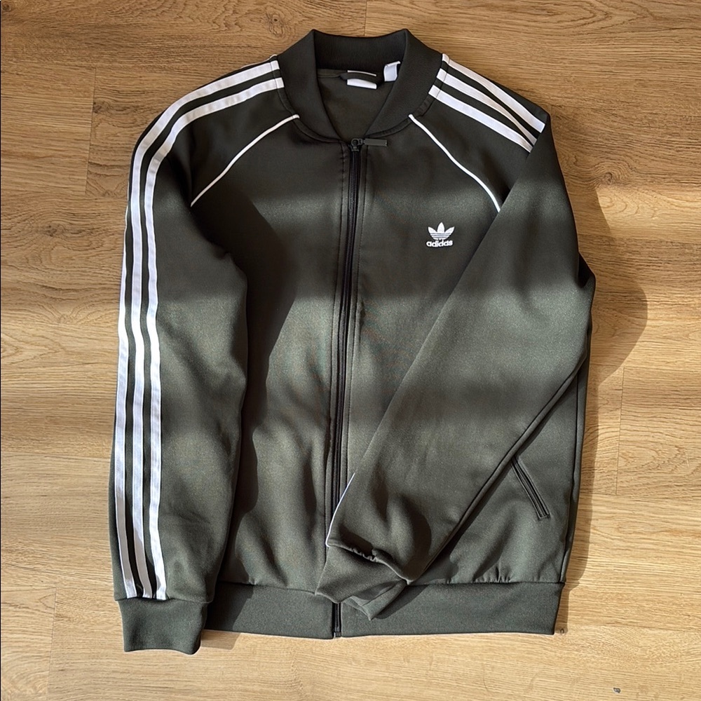 Adidas Originals Track Suit Jacket in Olive Green Women’s L